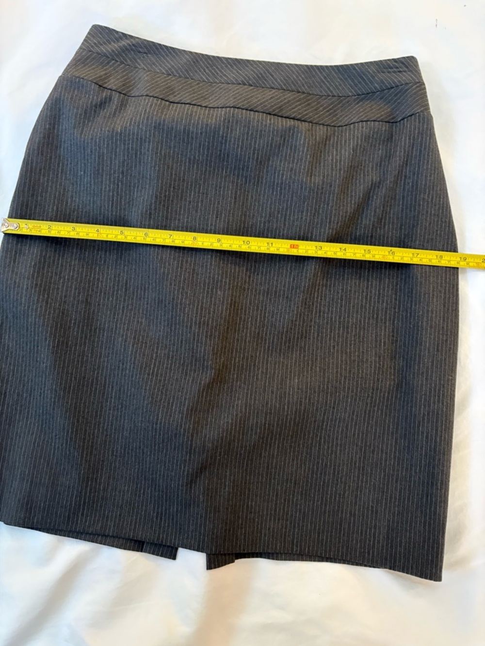 Tahari Classic Women's Charcoal Pinstripe Blazer & Skirt Set - Picture 13 of 15